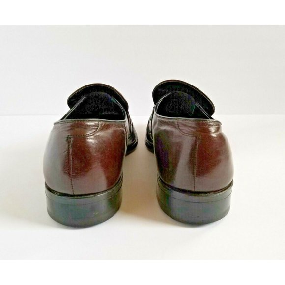 FOOTJOY Brown Leather Dress Loafers Sz 11.5 AAA A Extra Narrow Tassels - Picture 7 of 12